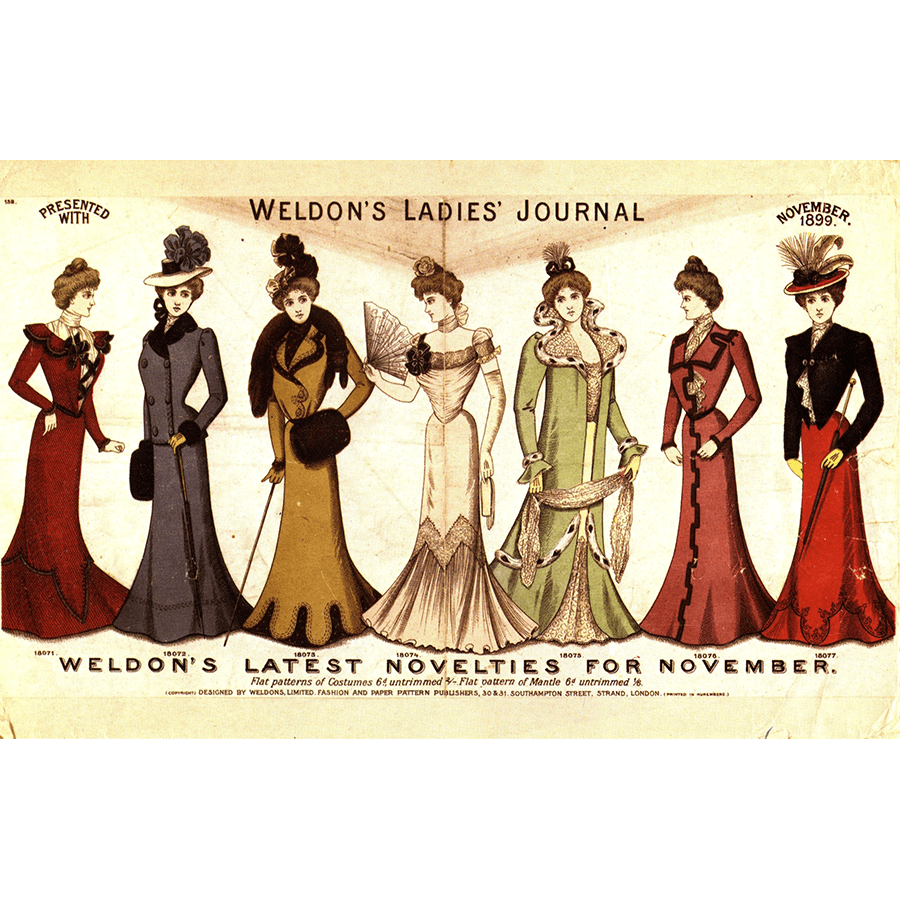 weldon's ladies journal that showcase 120 years of fashion