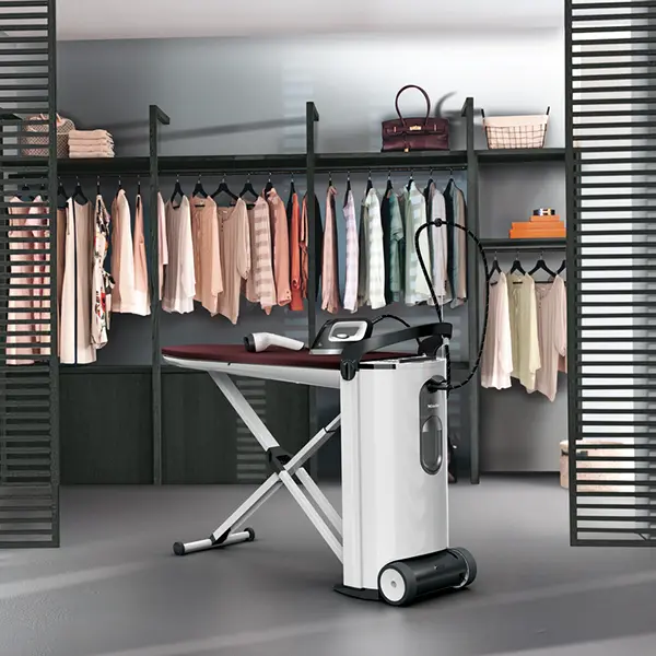 Miele FashionMaster set up in a walk-in wardrobe