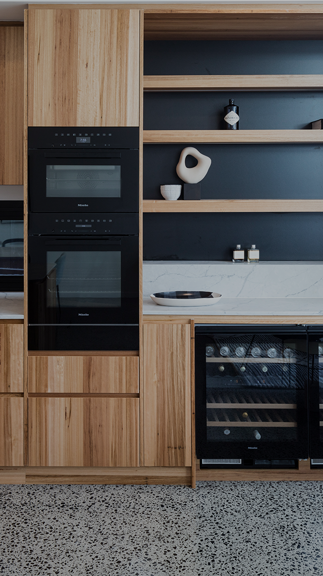 Miele kitchen appliances set up in a sleek and modern kitchen