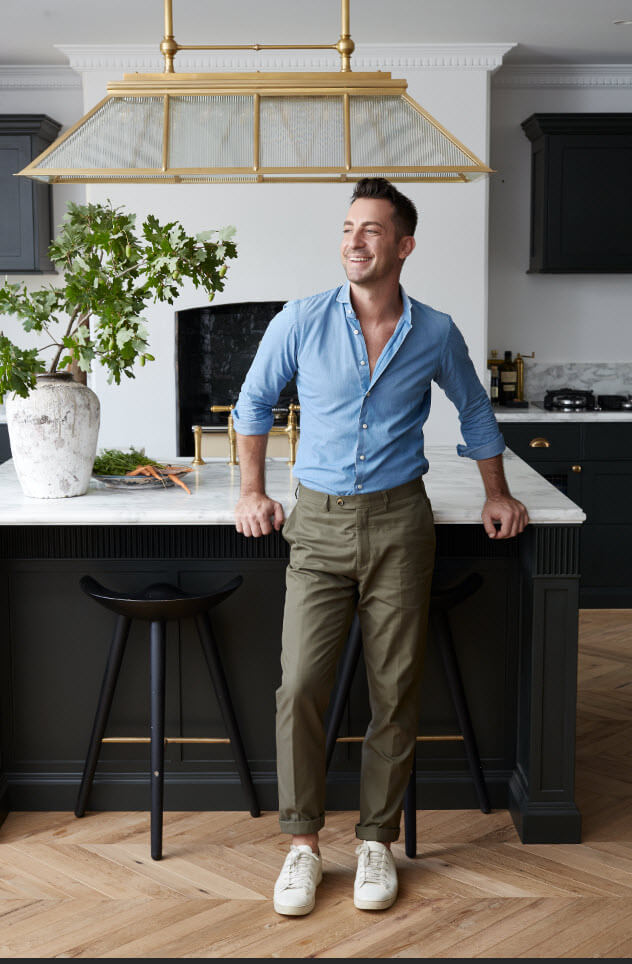 Steve Cordony standing in his kitchen at the Rosedale Farm