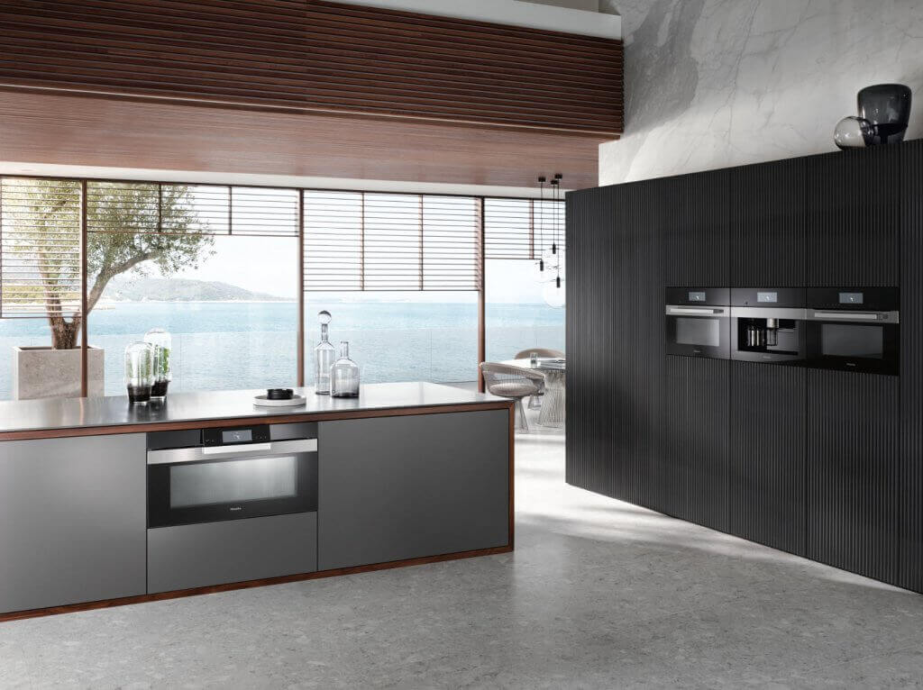 Modern and sophisticated kitchen with Miele appliances
