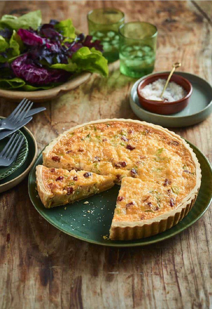 Quiche with chorizo, potato, haloumi and spring onion - Miele ...